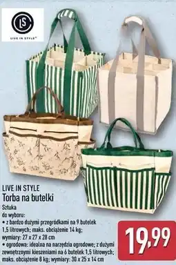 ALDI LIVE IN STYLE Torba na butelki oferta