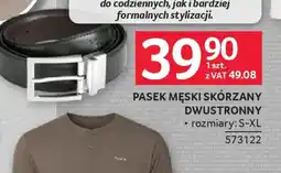 Selgros Pasek męski skórzany dwustronny oferta