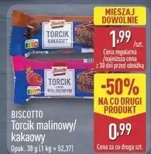 ALDI BISCOTTO Torcik malinowy/kakaowy oferta
