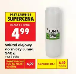 Biedronka Wkład olejowy do znicza oferta