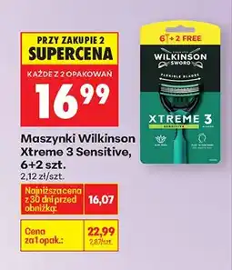 Biedronka Maszynki Xtreme 3 Sensitive 6+2 szt oferta