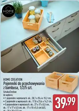 ALDI Home Creation Pojemniki z bambusa oferta