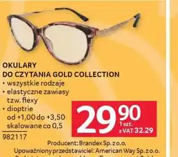 Selgros Okulary do czytania Gold Collection oferta