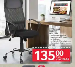 Selgros Fotel biurowy New York oferta