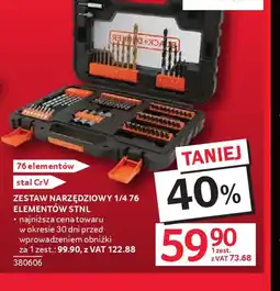 Selgros Zestaw narzędziowy 1/4 76 elementów STNL oferta