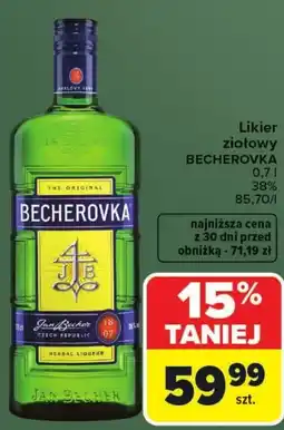 Carrefour Likier ziołowy Becherovka oferta