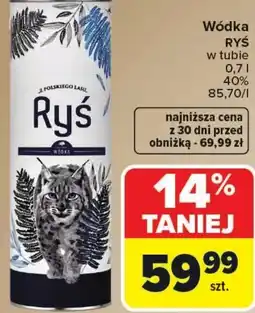 Carrefour Wódka Ryś w tubie oferta