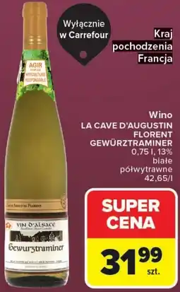 Carrefour Wino La Cave D'Augustin Florent Gewürztraminer oferta