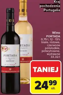 Carrefour Wino Portada białe, różowe lub czerwone oferta