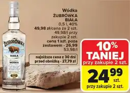 Carrefour Wódka Żubrówka Biała oferta