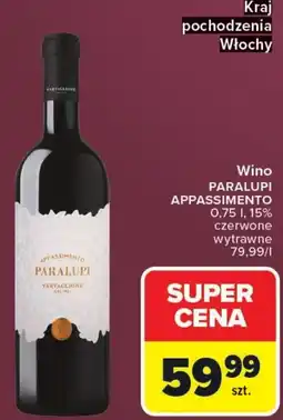 Carrefour Wino Paralupi Appassimento oferta