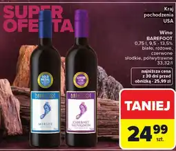 Carrefour Wino Barefoot oferta