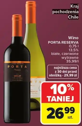 Carrefour Wino Porta Reserva oferta