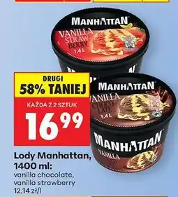 Biedronka Lody Manhattan, 1400 ml oferta