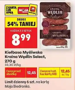 Biedronka Kiełbasa Myśliwska Kraina Wędlin Select, 270 g oferta