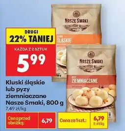 Biedronka Kluski śląskie lub pyzy ziemniaczane Nasze Smaki, 800 g oferta