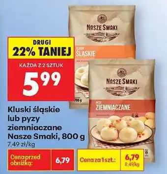 Biedronka Kluski śląskie lub pyzy ziemniaczane Nasze Smaki, 800 g oferta