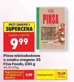 Biedronka Pinsa wieloziarnowa o smaku oregano 33 Fine Foods, 230 g oferta