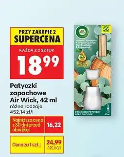 Biedronka Patyczki zapachowe Air Wick, 42 ml oferta