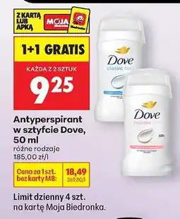 Biedronka Antyperspirant w sztyfcie Dove, 50 ml oferta