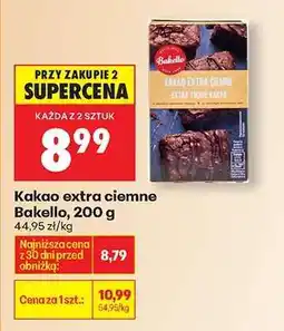 Biedronka Kakao extra ciemne Bakello, 200 g oferta