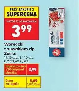 Biedronka Woreczki z suwakiem zip Zosia oferta