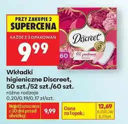 Biedronka Wkładki higieniczne Discreet, 50 szt./52 szt./60 szt oferta