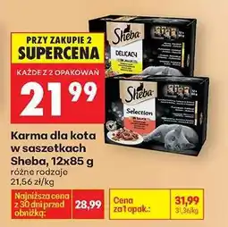 Biedronka Karma dla kota w saszetkach Sheba, 12x85 g oferta