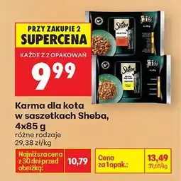 Biedronka Karma dla kota w saszetkach Sheba , 4x85 g oferta