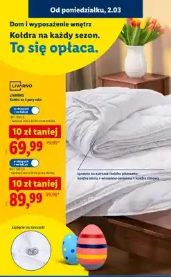 Lidl Kołdra na 4 pory roku 160×200cm oferta