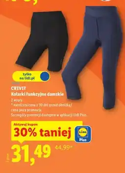 Lidl Kolarki funkcyjne damskie oferta