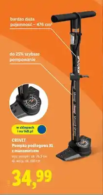 Lidl Pompka podłogowa XL z manometrem oferta