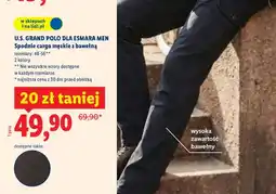 Lidl Spodnie cargo męskie z bawełną oferta