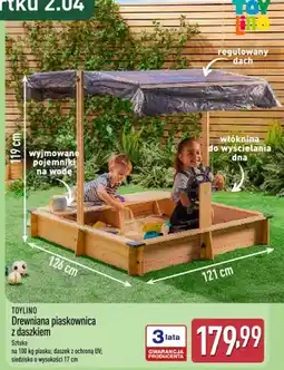 ALDI Drewniana piaskownica z daszkiem oferta