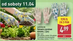 ALDI Rękawice ogrodowe damskie, 2 pary oferta