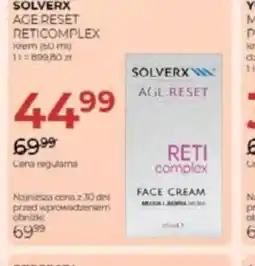 Jawa Drogerie Solverx Age Reset Reticomplex krem oferta