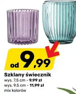 Bricomarche Szklany świecznik oferta