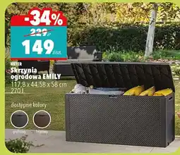 Biedronka Skrzynia ogrodowa Emily 117,8 x 44,58 x 58 cm 270 l dostępne kolory oferta