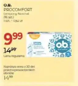 Jawa Drogerie O.B. PROCOMFORT tampony Normal oferta