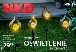 NKD Lampa solarna z metalu szkło z efektem spękania oferta