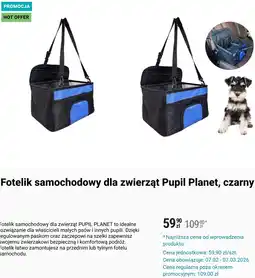 Biedronka Fotelik samochodowy dla zwierząt Pupil Planet, czarny oferta