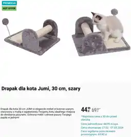 Biedronka Drapak dla kota Jumi, 30 cm, szary oferta