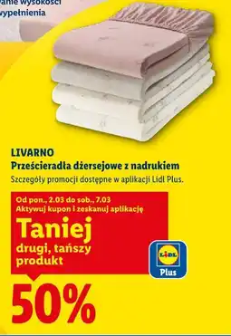 Lidl LIVARNO Prześcieradła dżersejowe z nadrukiem oferta