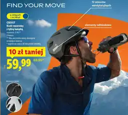 Lidl CRIVIT Kask rowerowy z tylną lampką oferta