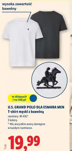 Lidl U.S. GRAND POLO DLA ESMARA MEN T-shirt męski z bawełną oferta