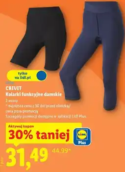 Lidl CRIVIT Kolarki funkcyjne damskie oferta