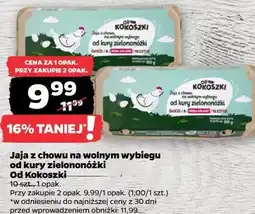 Netto Jaja z chowu na wolnym wybiegu od kury zielononóżki Od Kokoszki oferta
