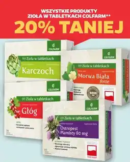Netto Zioła w tabletkach Colfarm (Karczoch, Morwa Biała forte, Głóg, Ostropest Plamisty) oferta