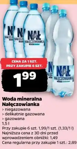 Netto Woda mineralna Nałęczowianka oferta