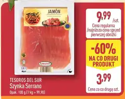 ALDI TESOROS DEL SUR Szynka Serrano oferta